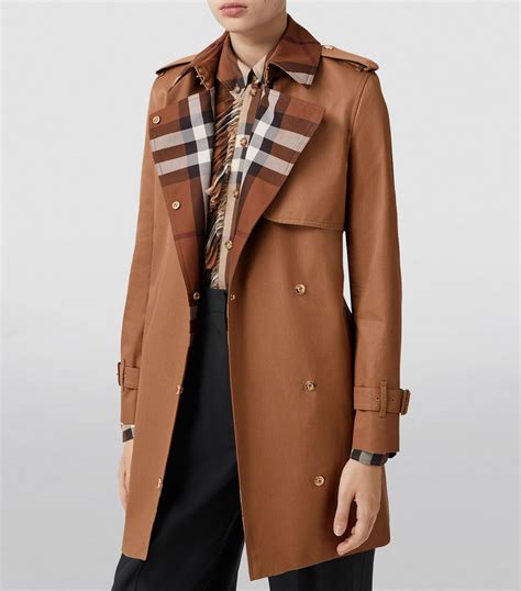 burberry check panel gabardine trench coat|Burberry gabardine trench coats men's.